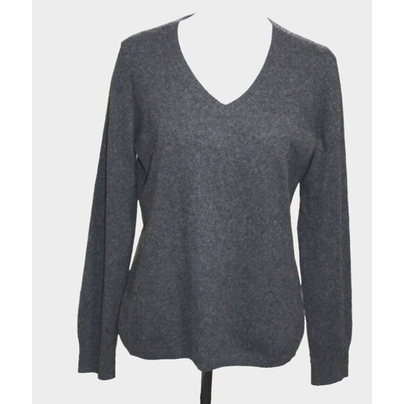 Cashmere Sweaters - Cashmere Brand Womens Sweater V Neck Uber Soft L/S Slim Size Large